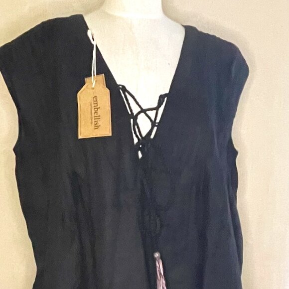 Pintuck Linen Dress - Picture 1 of 5